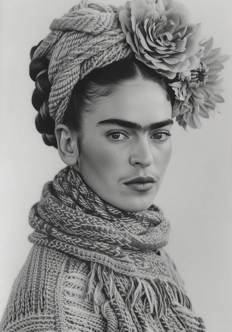Frida Kahlo "Expression of Resilience" poster da Fantasias Florales