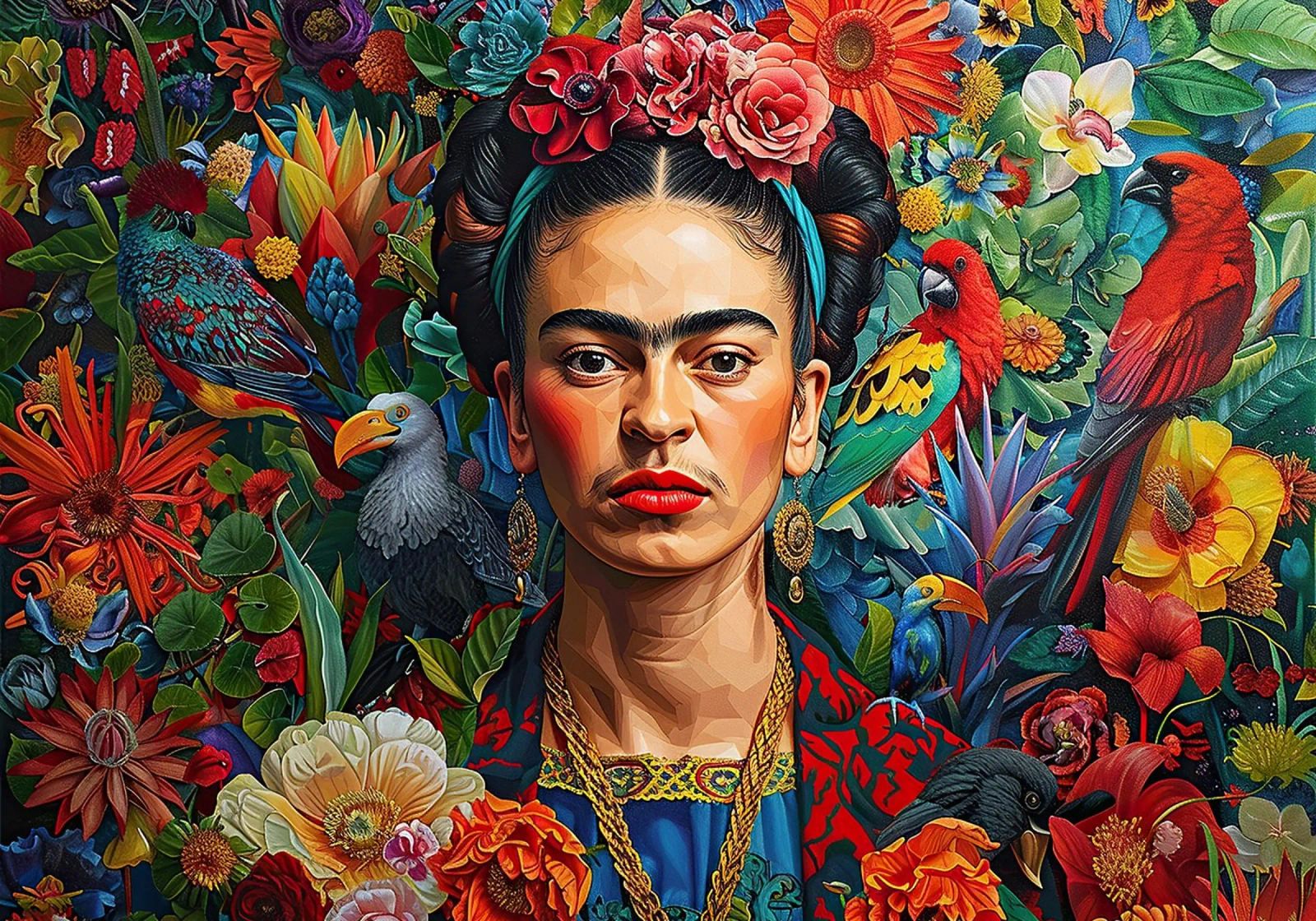 Frida Kahlo "Bold in Every Hue" poster de Fantasias Florales