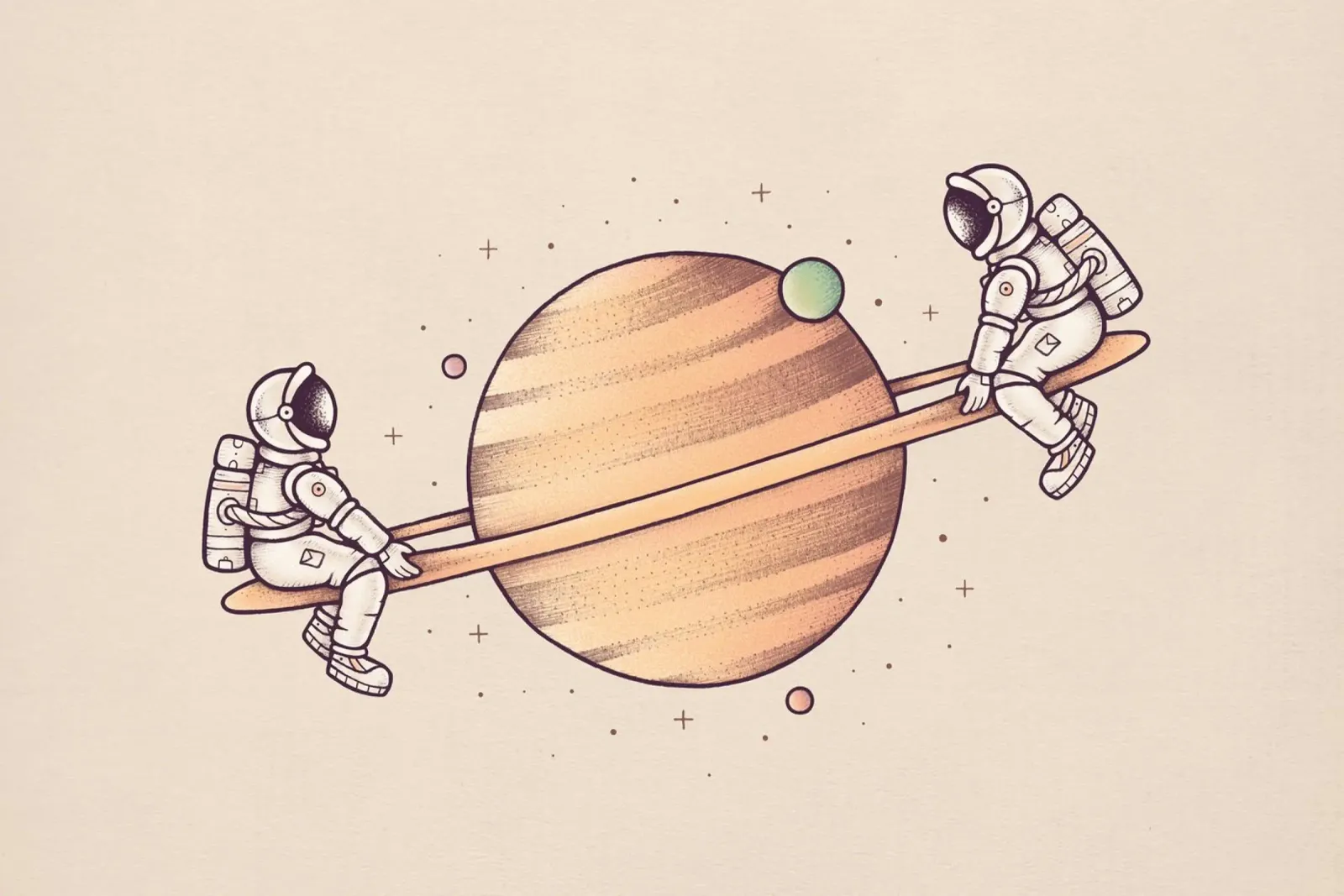 Enkel Dika - Cosmic Fun tela con Cornice a cassetta da The Artcircle
