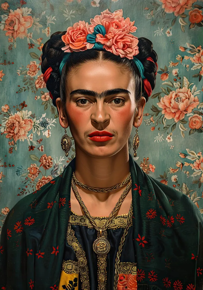 Frida Kahlo "Colors of the Heart" pellicola backlit da Fantasias Florales