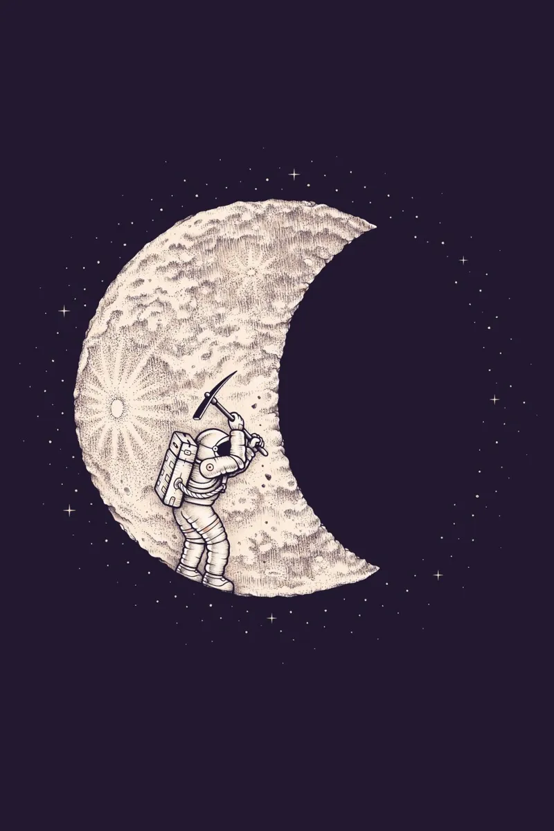 Enkel Dika - Lunar Ecavation pellicola backlit da The Artcircle
