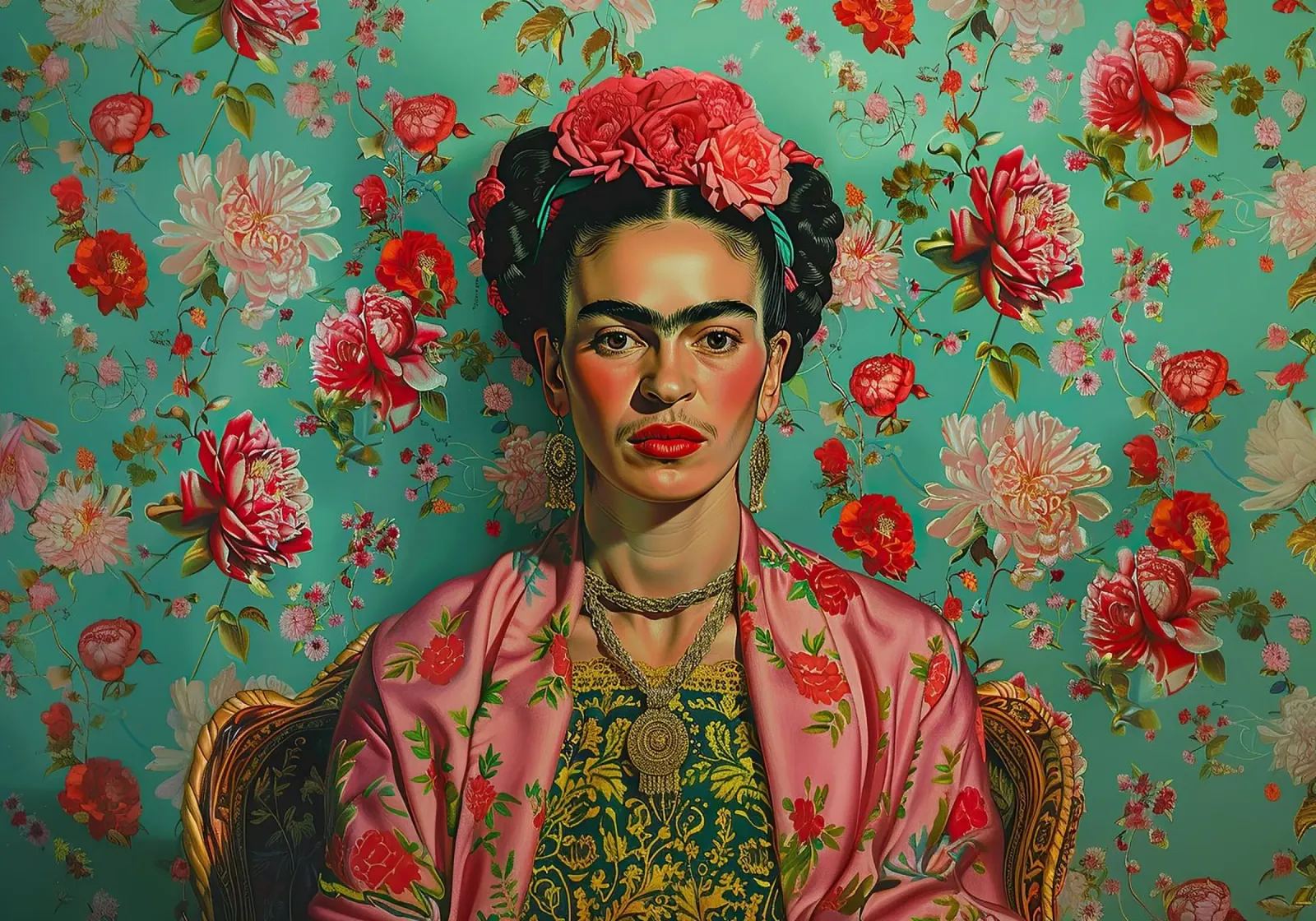 Frida Kahlo "Emotional Canvas" carta hahnemühle da Fantasias Florales
