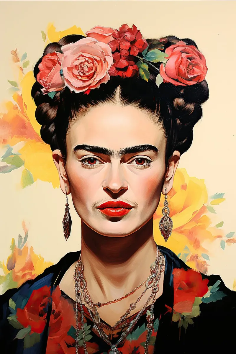 Frida Kahlo "Life in Vivid Color" pellicola backlit da Fantasias Florales