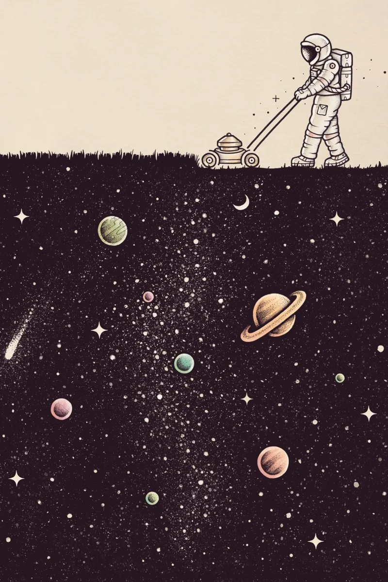 Enkel Dika - Space Cut pellicola backlit da The Artcircle