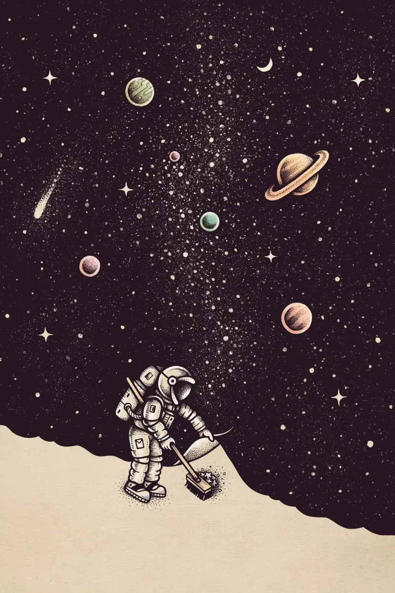 Enkel Dika - Space Dust pellicola backlit da The Artcircle