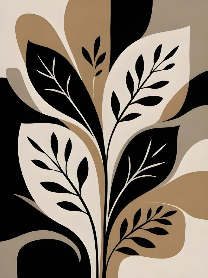 Abstract Floral Elegance hahnemühle by Artistic-shop