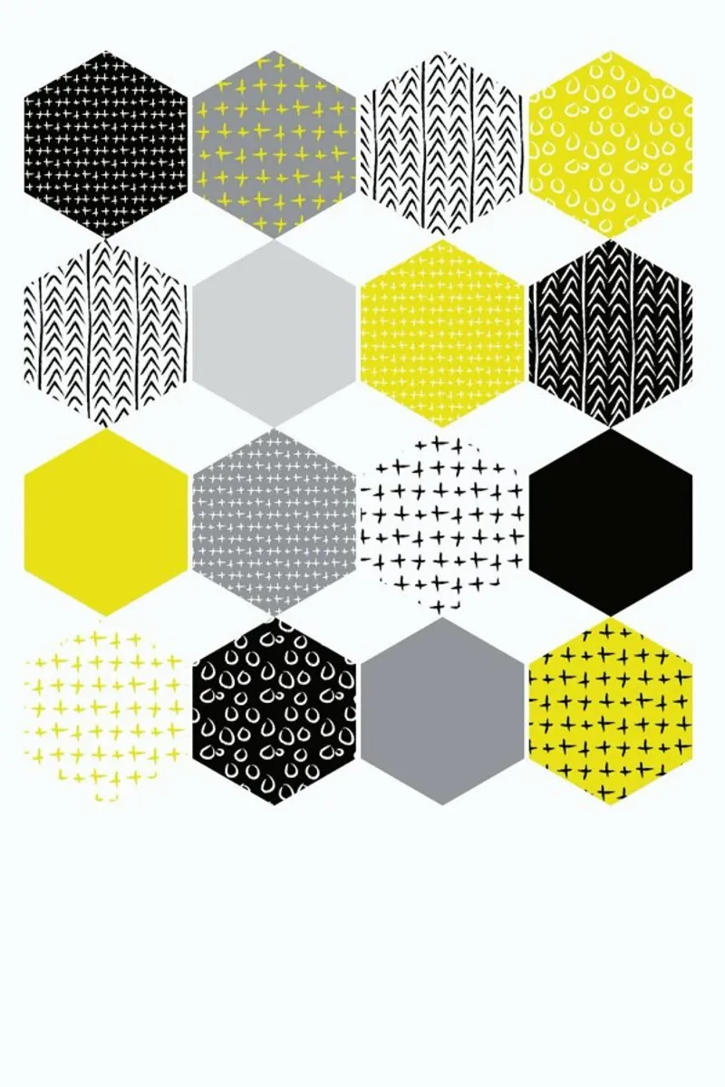 Yellowhex poster con telaio in plastica da Maria Kritzas