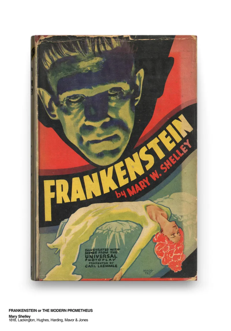 Frankenstein Buchcover Druck Leinwand von MissLiterarty