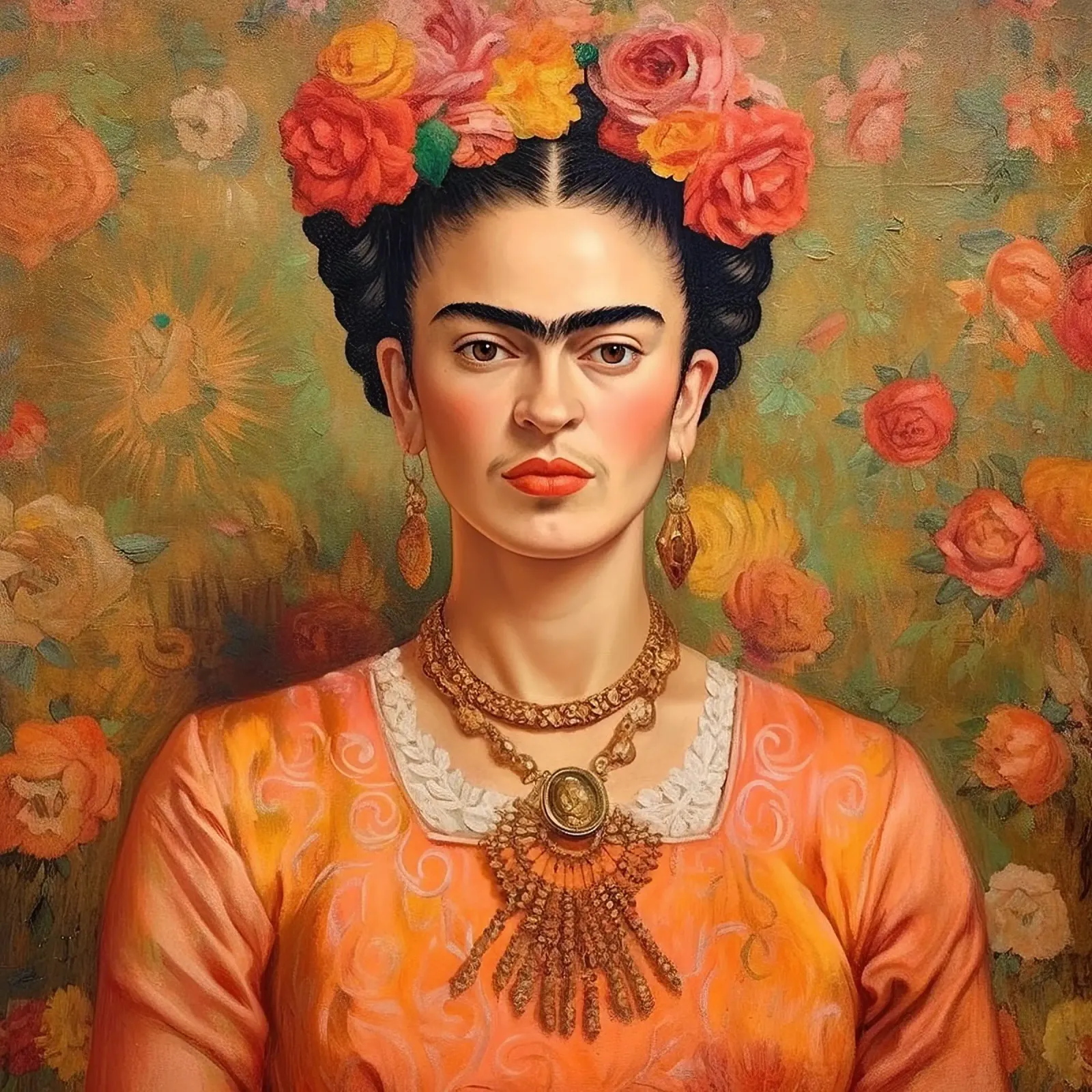 Frida Kahlo "Art of the Fearless" pellicola backlit da Fantasias Florales