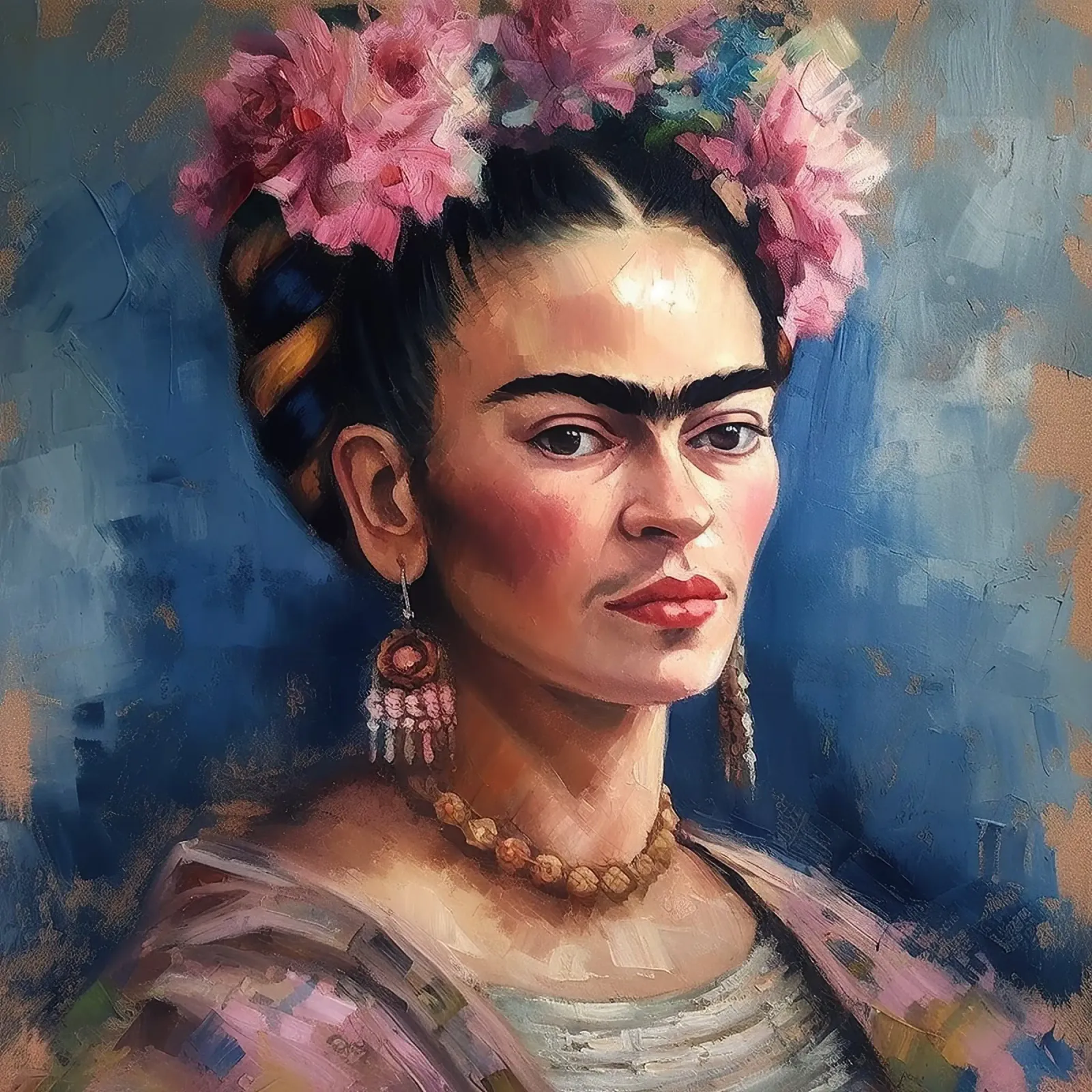 Frida Kahlo "Echoes of Strength" hahnemühle by Fantasias Florales