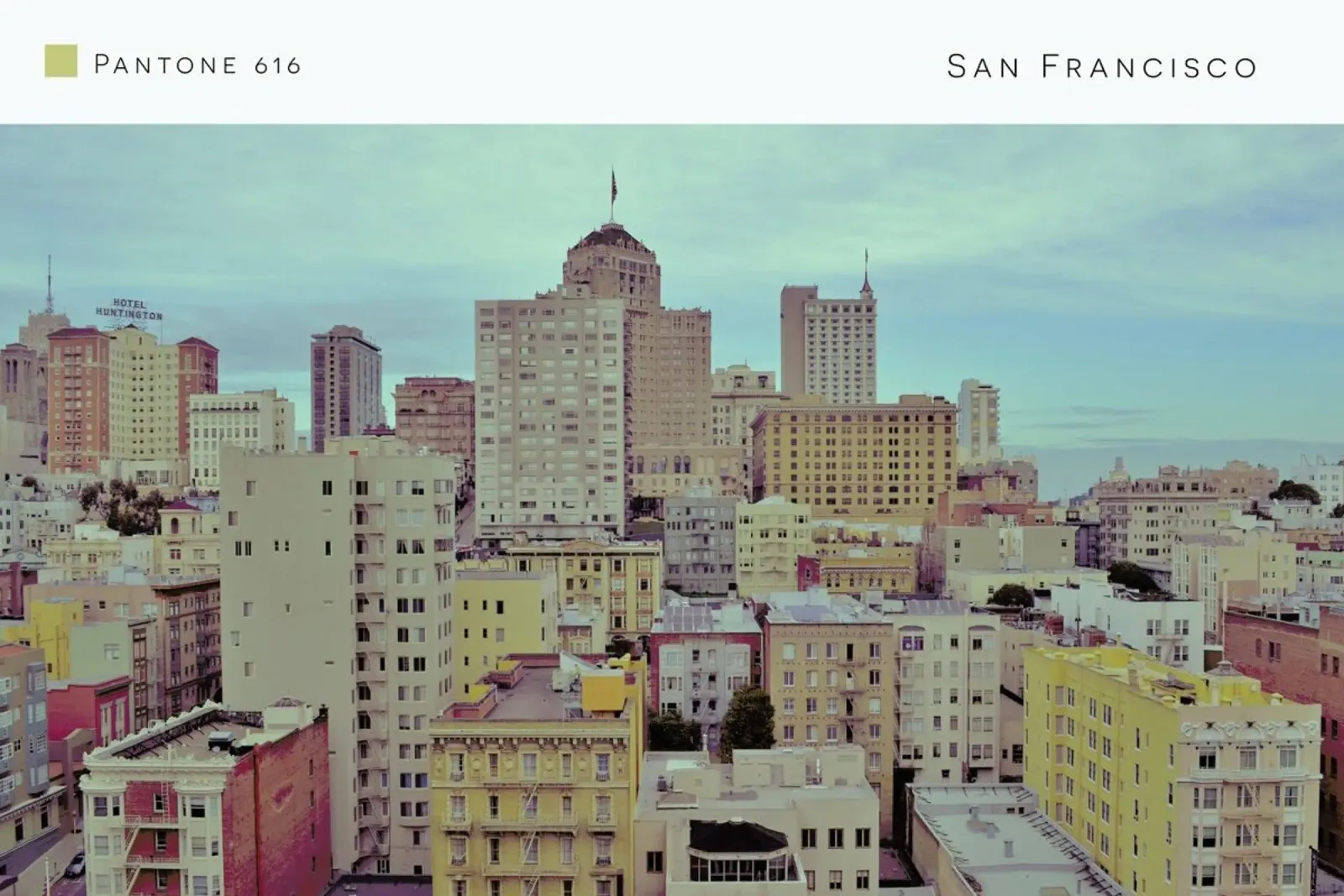 San Francisco Pantone 616 poster con telaio in plastica da In Full Color