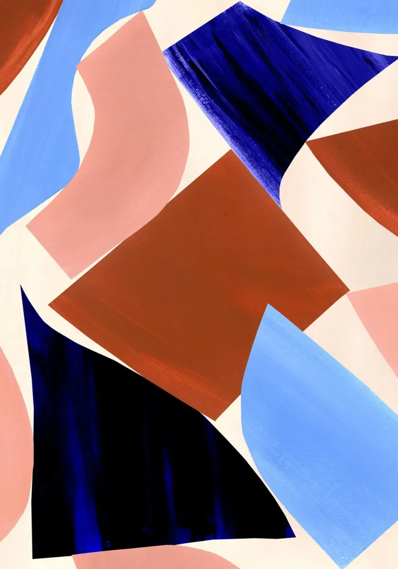 Geometric Abstract Shapes Art Print hahnemühle by Violets Print House