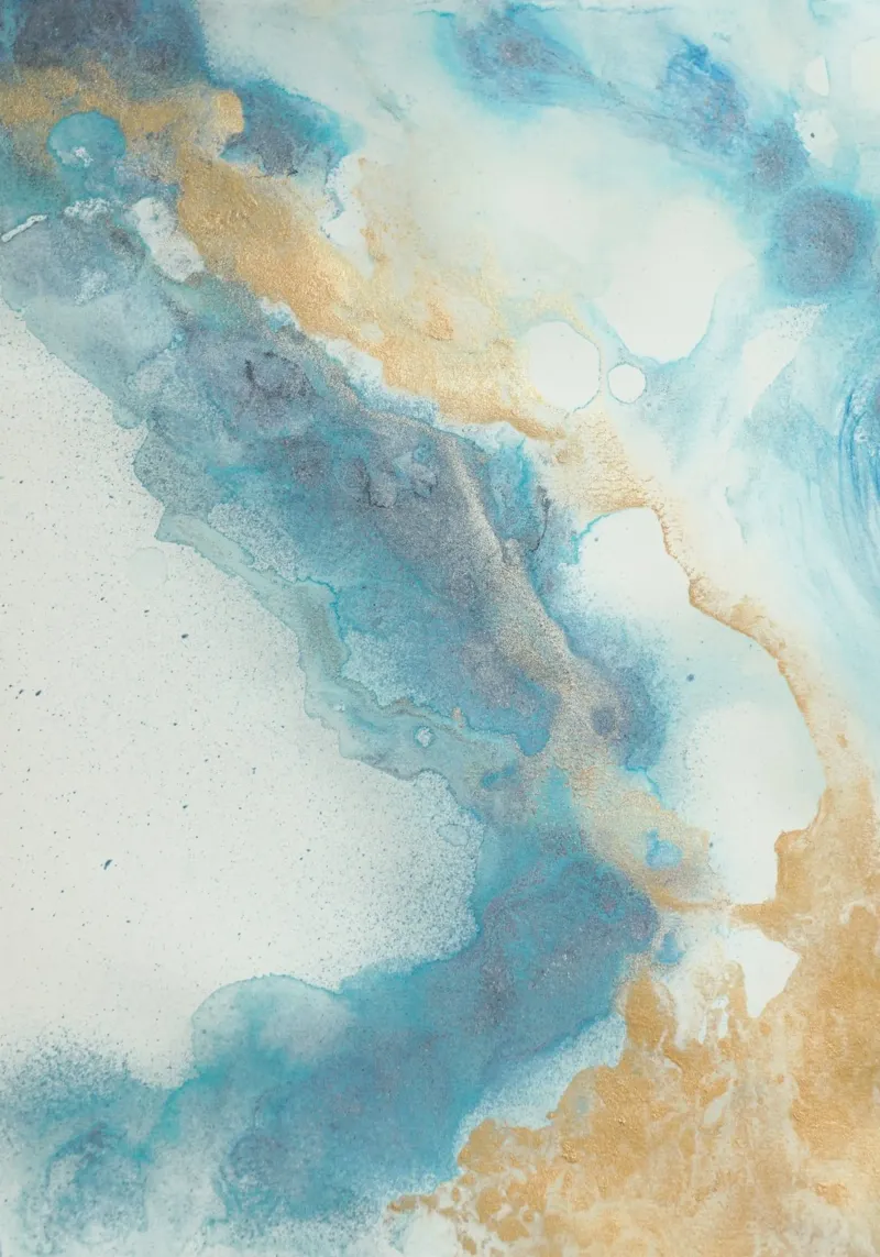 Blue Coast canvas by Eva Nev Watercolor