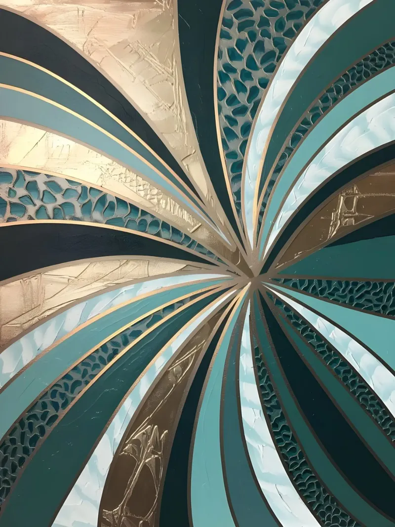 Vortice di smeraldo tela con Cornice a cassetta da Artistic-shop
