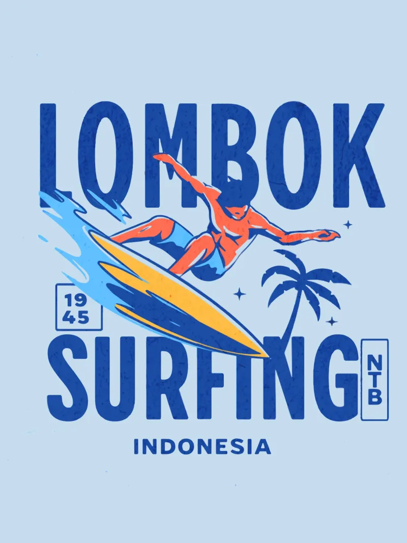 Lombok Surfing NTB hahnemühle by Gunawan Rb