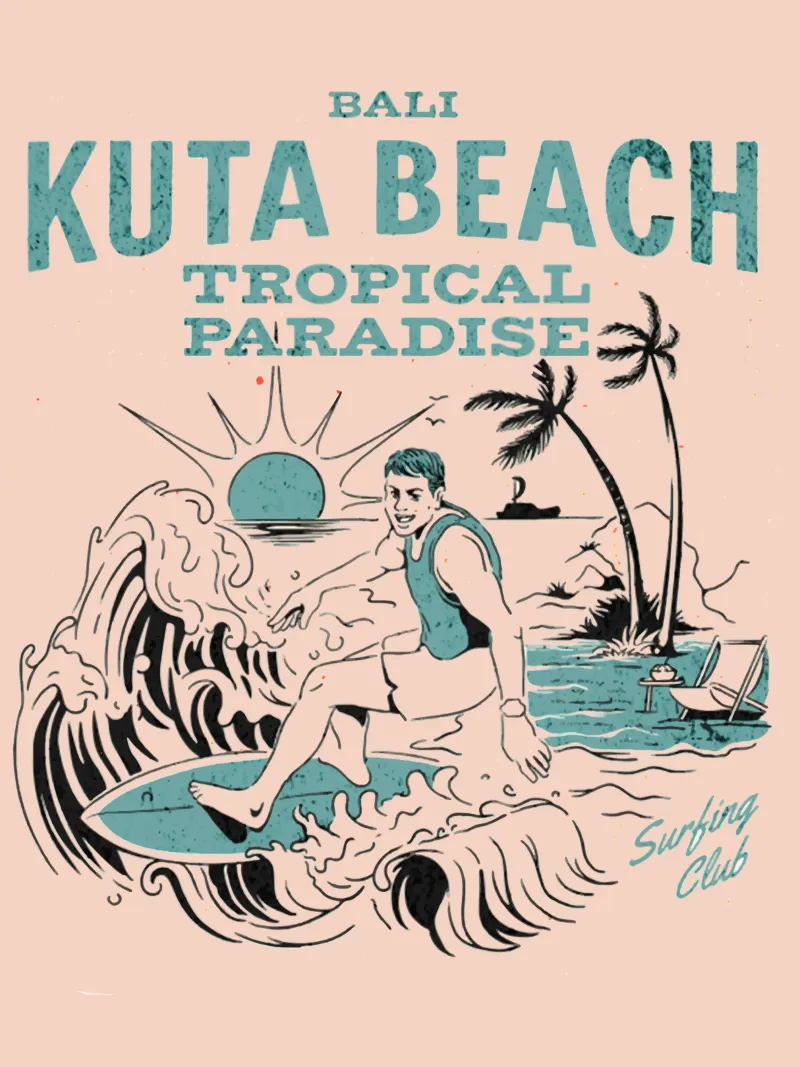 Bali Spiaggia di Kuta poster da Gunawan Rb