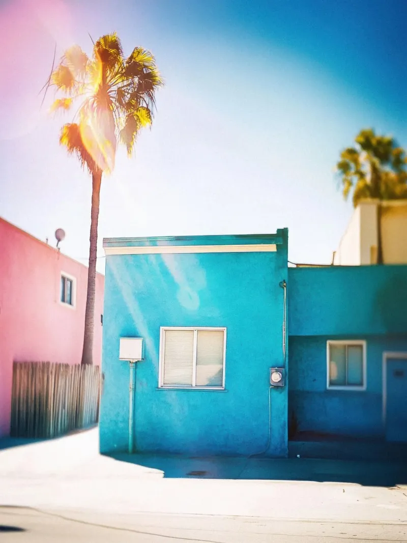 Blue Los Angeles pellicola backlit da Affiches Minimalistes