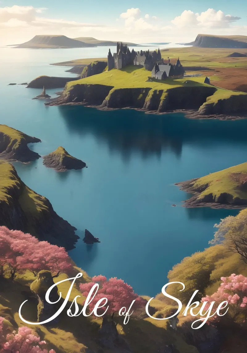Isle of Skye Scene canvas with Floater frame by Charnwood Prints