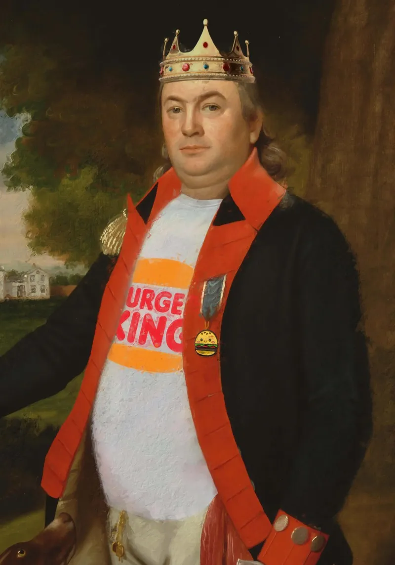 Fast Food King poster con telaio in plastica da Dikhotomy