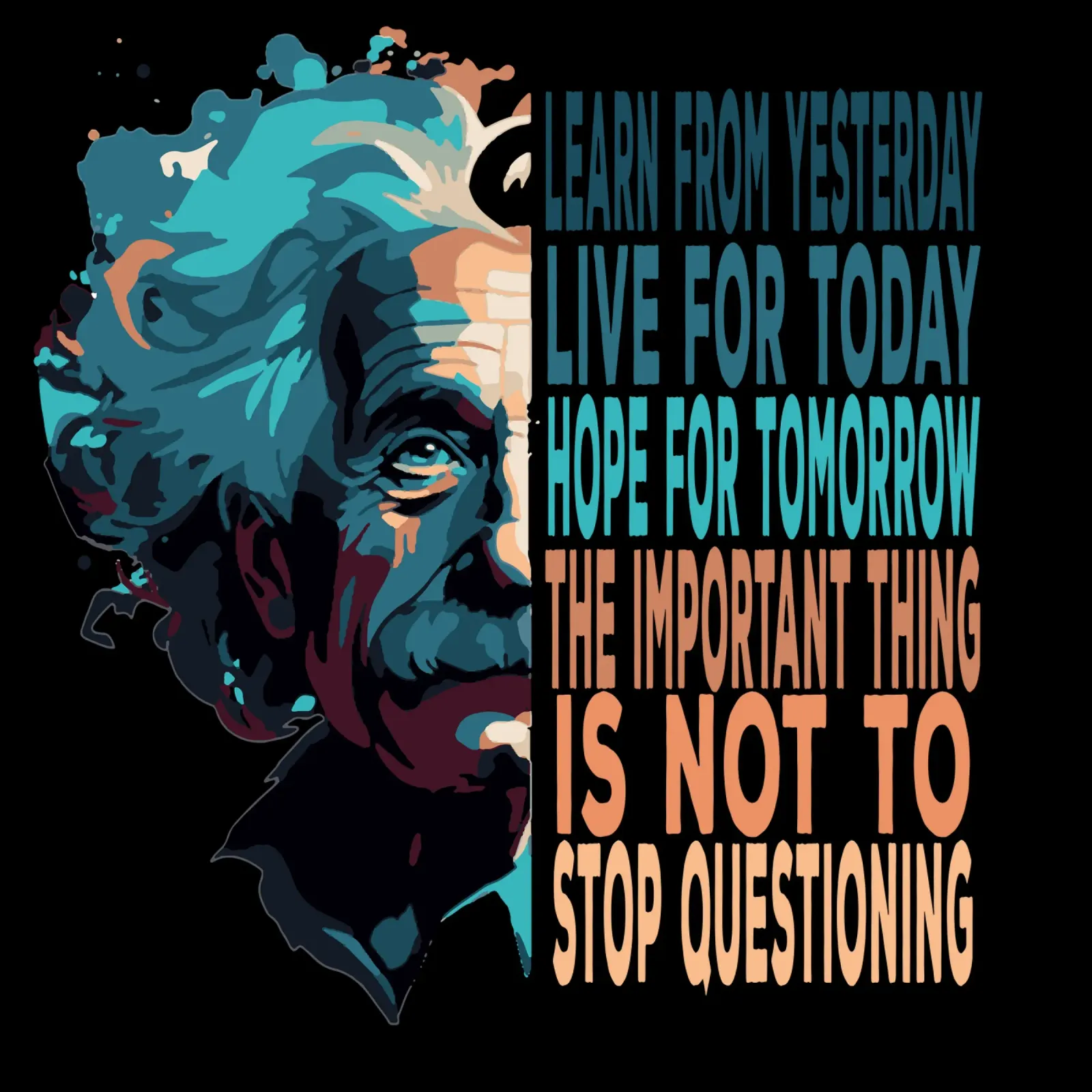 Albert Einstein Citazione pellicola backlit da Gunawan Rb