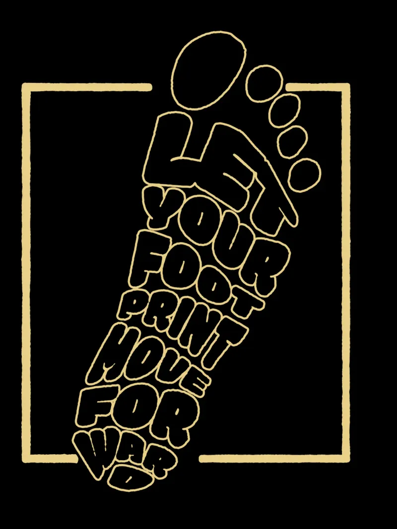 Let your footprint move forward canvas by Gunawan Rb