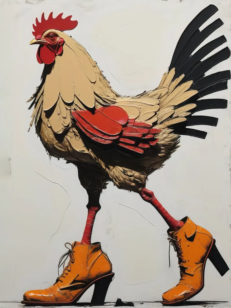 Il pollo con gli stivali pellicola backlit da 🎁 ARTVI-SHOP