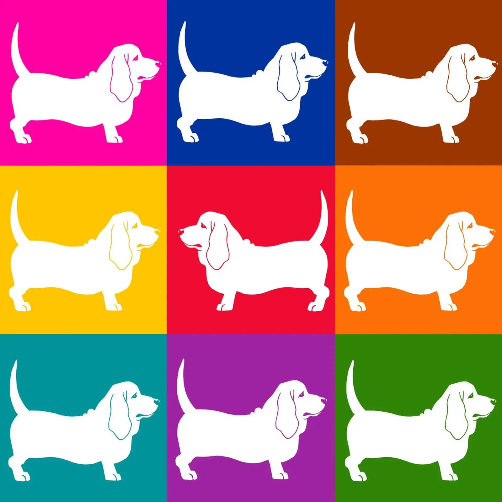 Basset Hound poster van Pop dogs