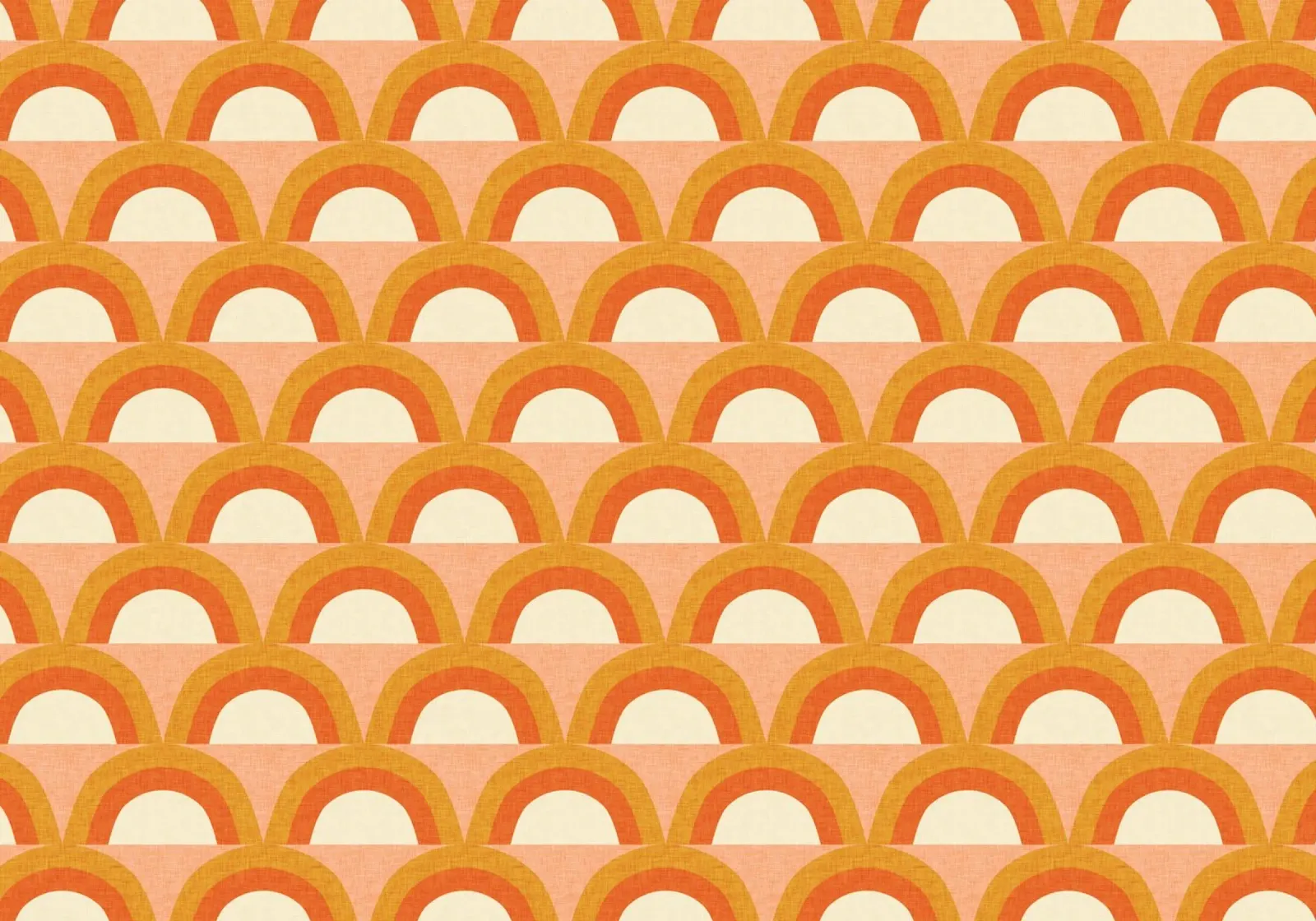 Nuevo Mid Mod Arco Iris Mágico Naranja poster con marco de madera de susanacosta