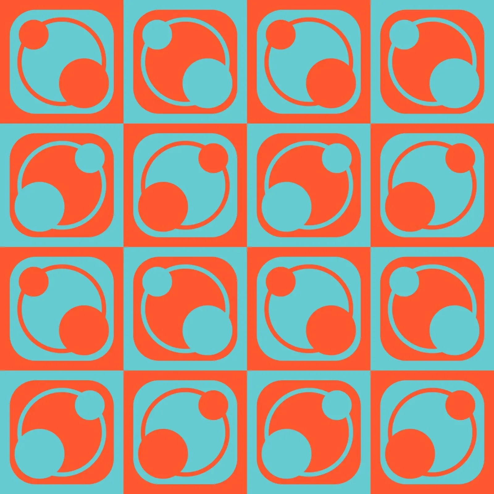 1960s inspired abstract geometrical pattern poster da good-vibes