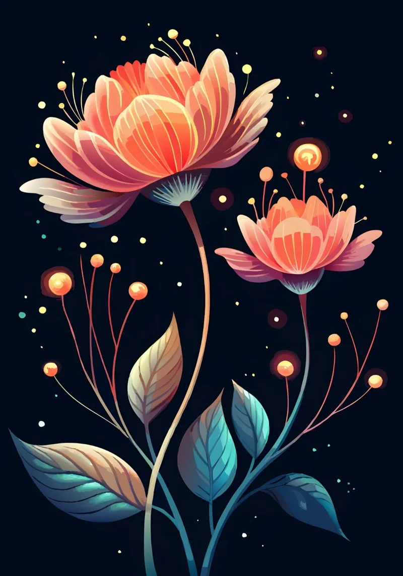 Fiori celesti poster da Artistic-shop