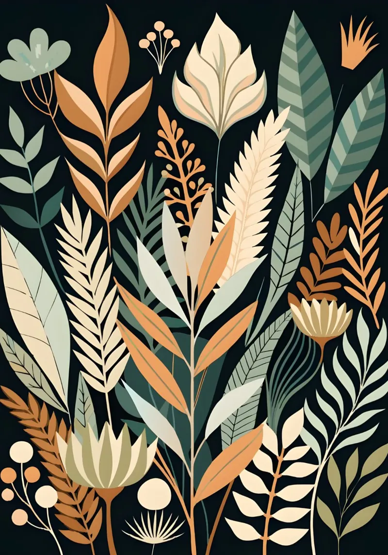 Autumnal Floral Tapestry acrylic glass by Artistic-shop