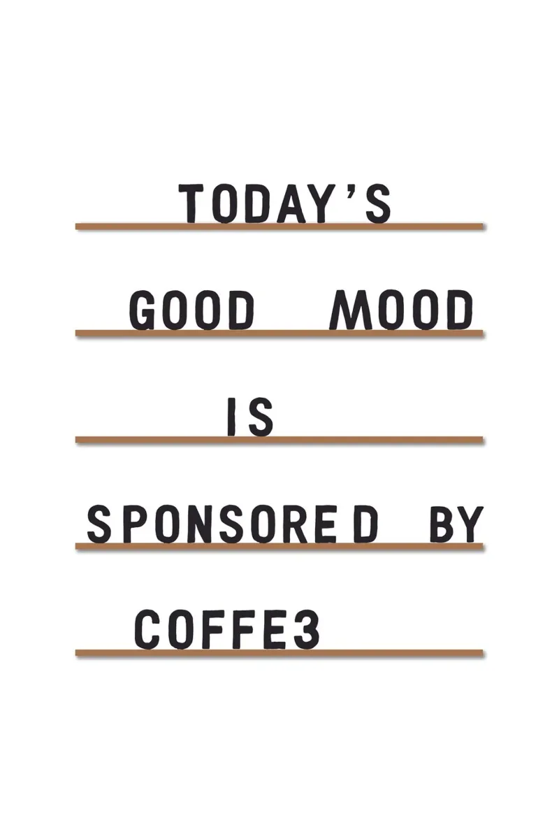Sponsored By Coffee poster con telaio in legno da The Native State