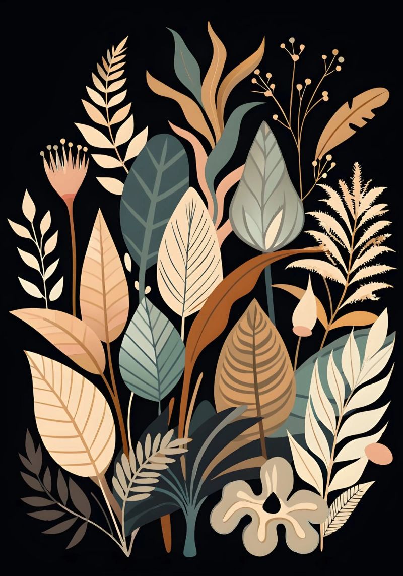 Autumnal Botanical Rhapsody poster by Artistic-shop