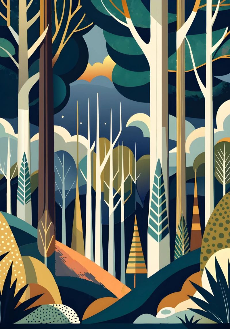 In den mystischen Wald Poster von Artistic-shop