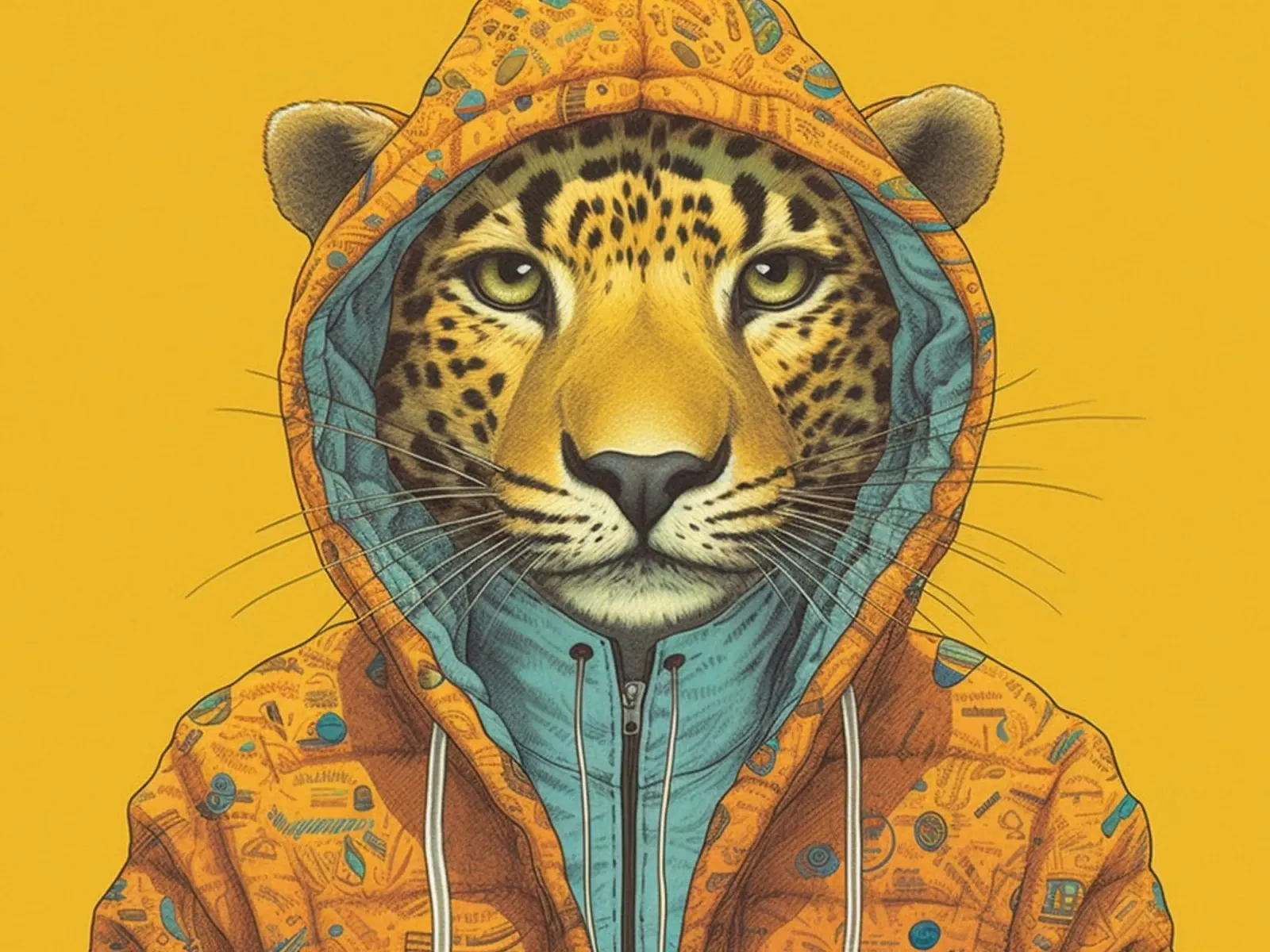 Leopard metacrilato de Artsy Bessy