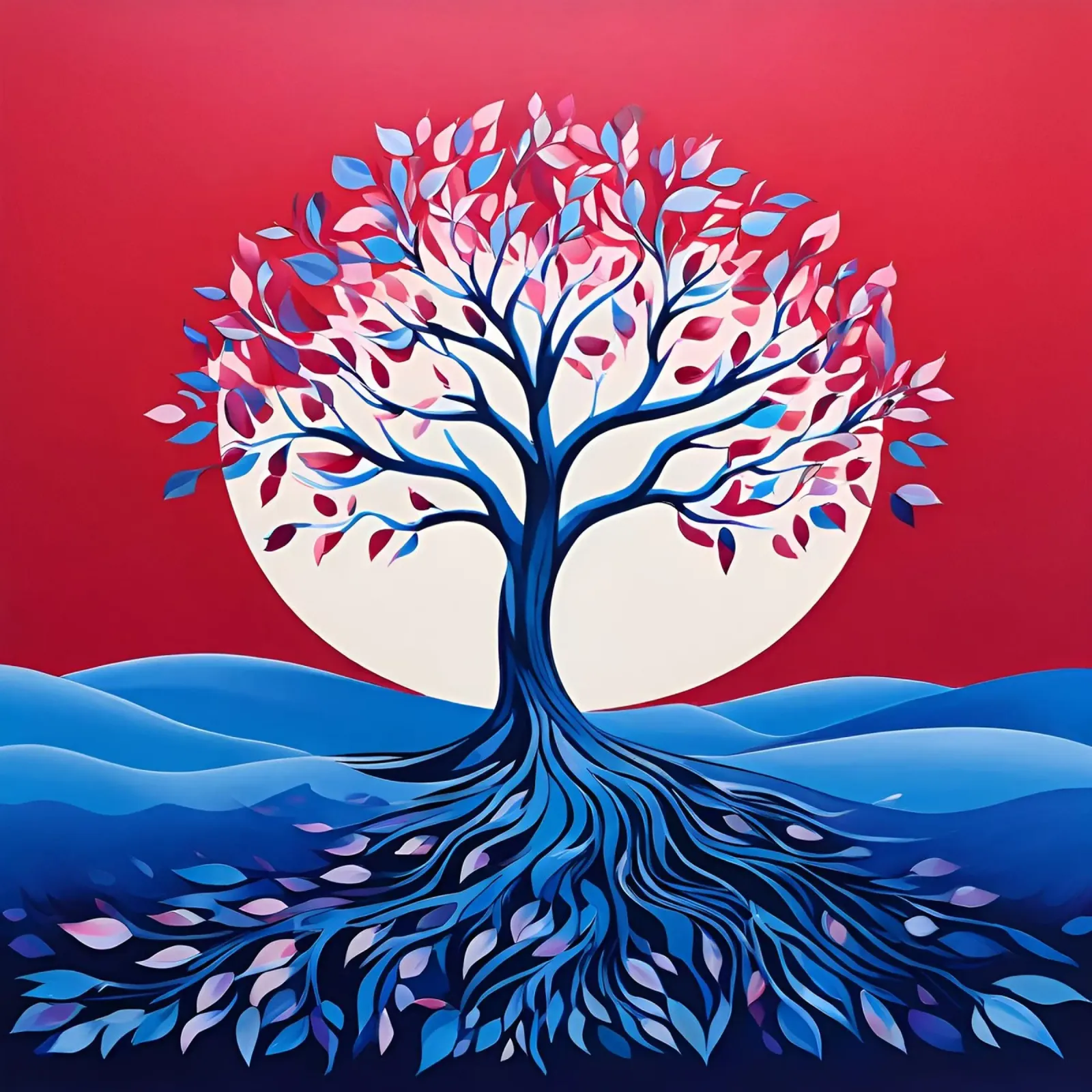 Rooted Resilience canvas with Floater frame by Artistic-shop