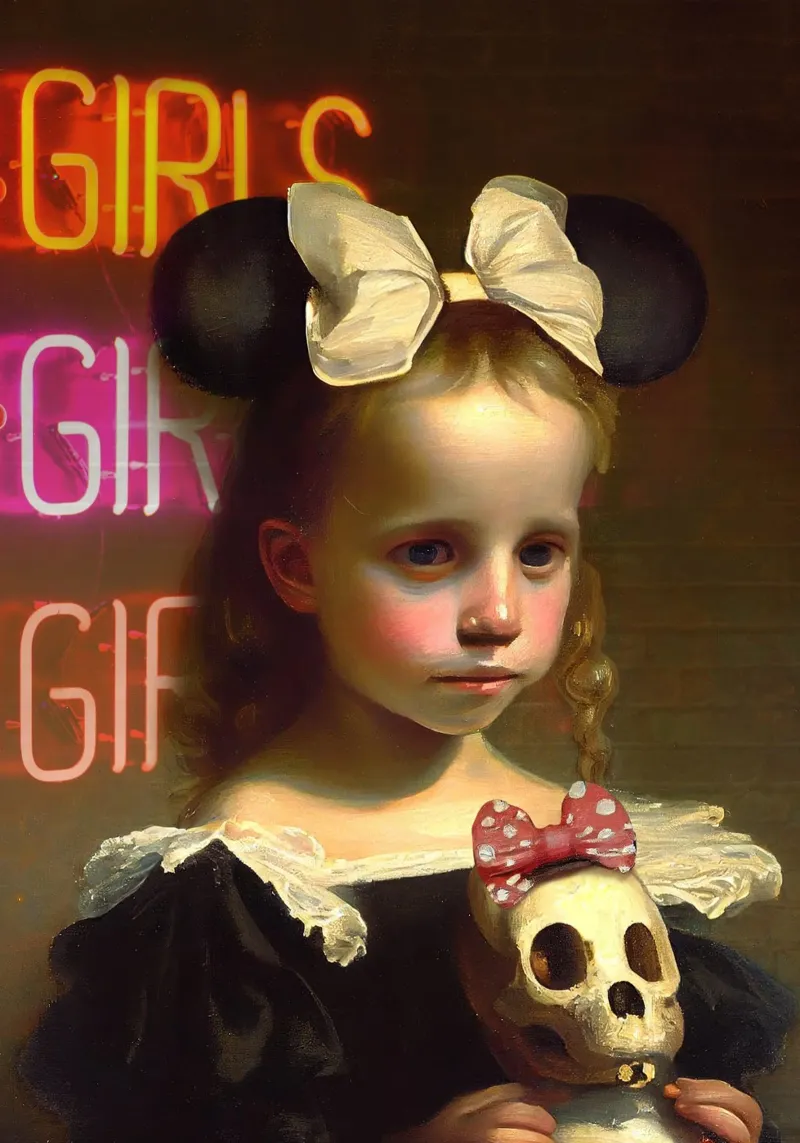 Girls just want to have fun poster con telaio in legno da Dikhotomy