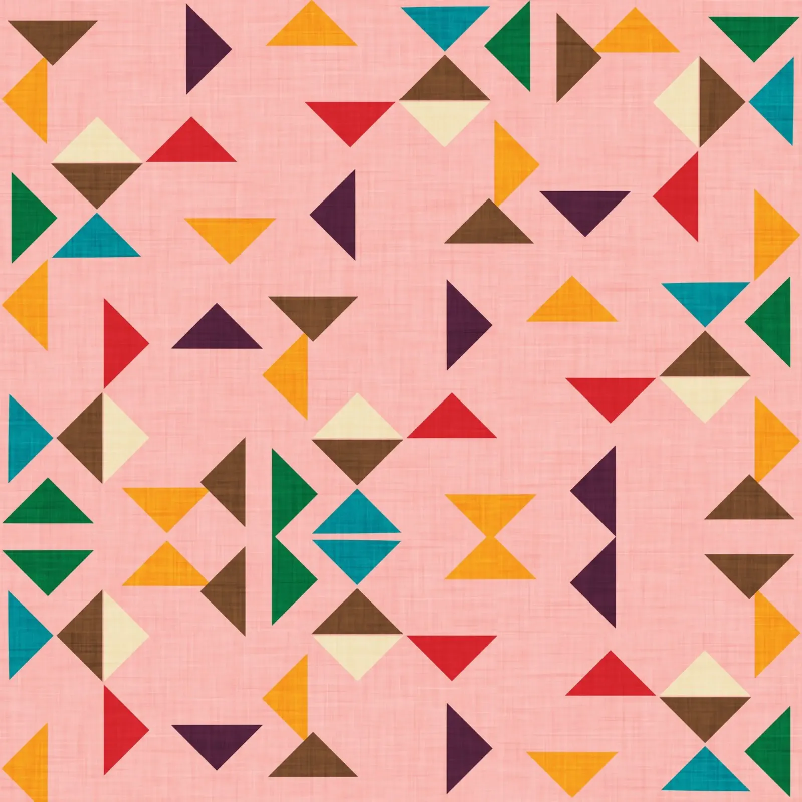 Kilim Triangle Pattern Pink - Mid Century Modern pellicola backlit da susanacosta