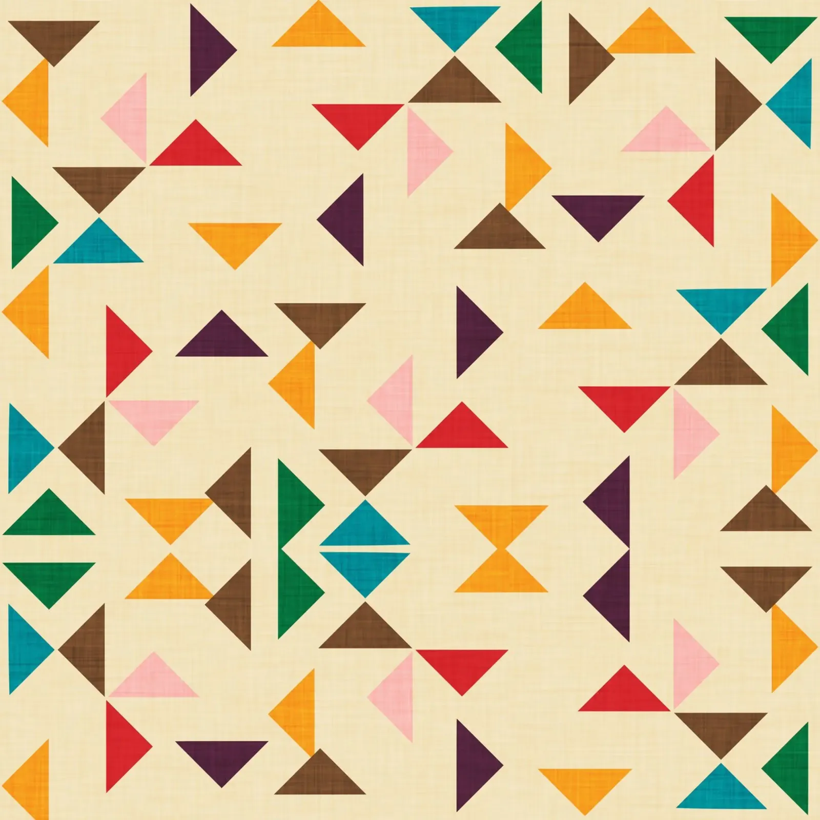 Kilim Triangle Pattern Beige - Mid Century Modern pellicola backlit da susanacosta