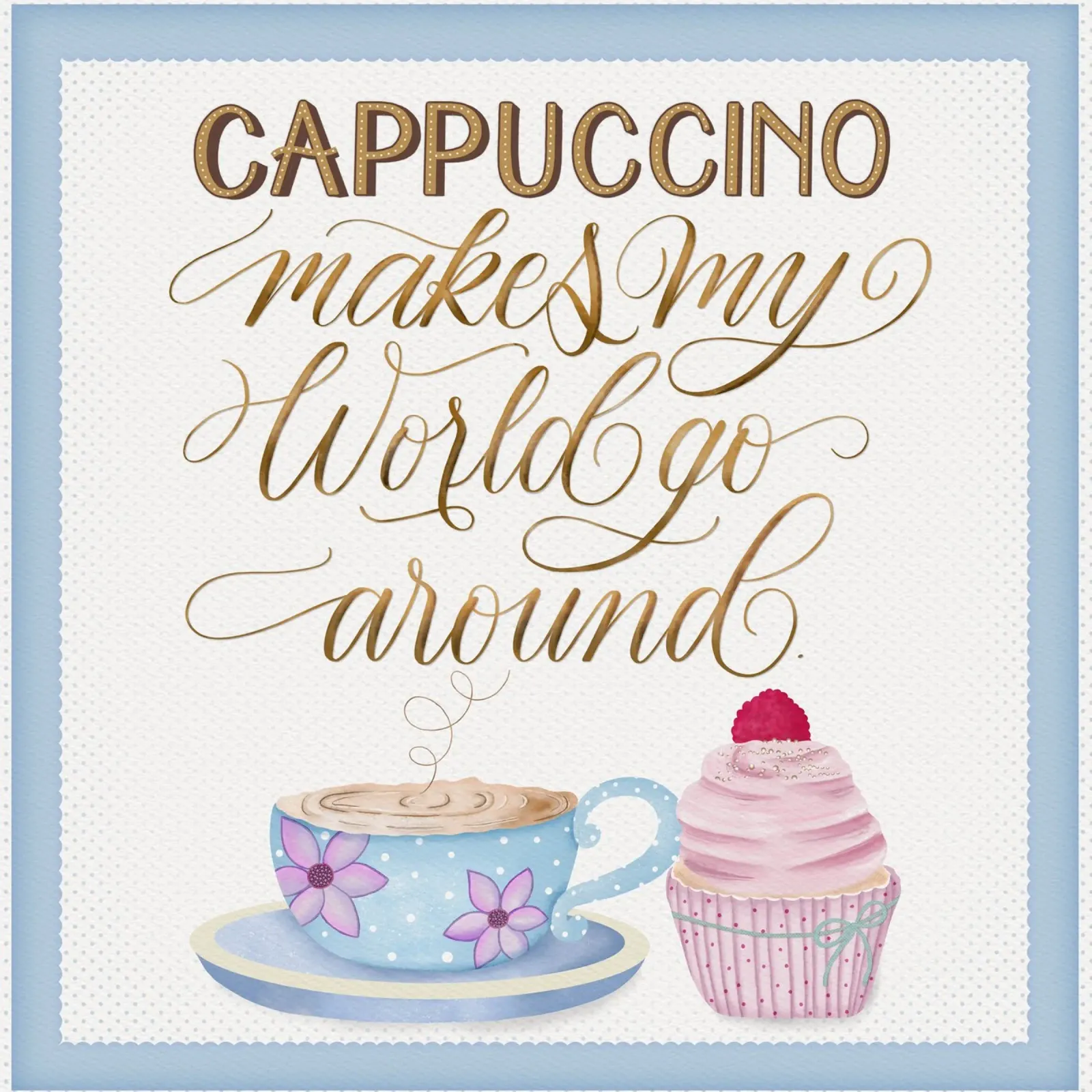Kaffee Zitat. Cappuccino. Happy. carta hahnemühle da CalliLetters