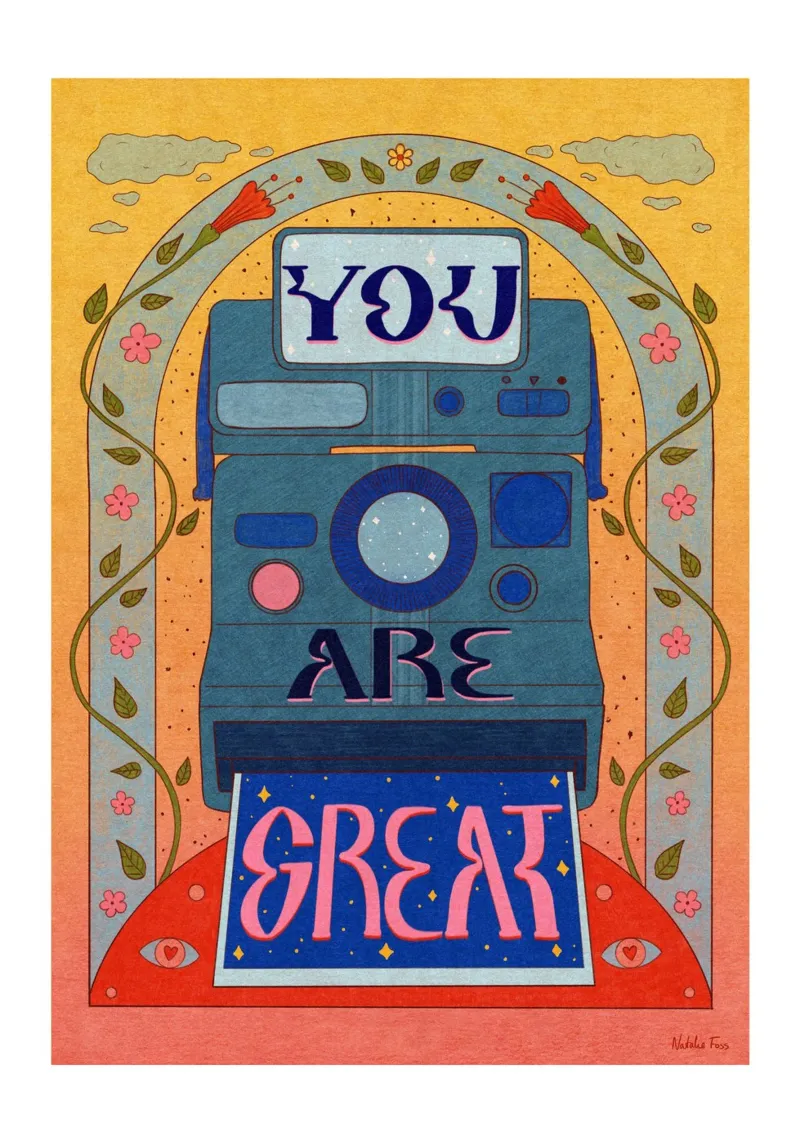 YOU ARE GREAT pellicola backlit da Natalie Foss