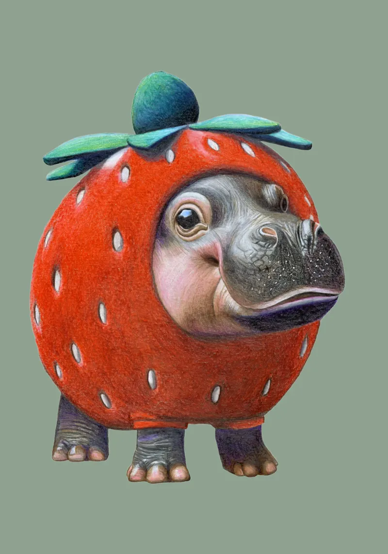 Brutaal klein fruit poster met aluminium frame van Graphit und Farbe