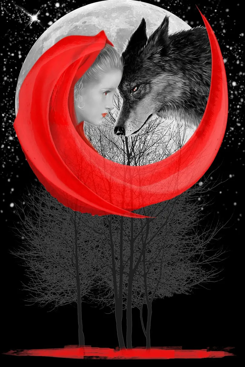 Love doesn´t understand Fairytales alu-dibond by Eva Nev