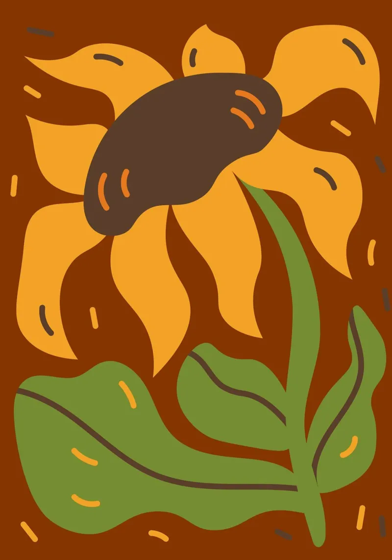sunflower brown plexiglass da edsonramosart