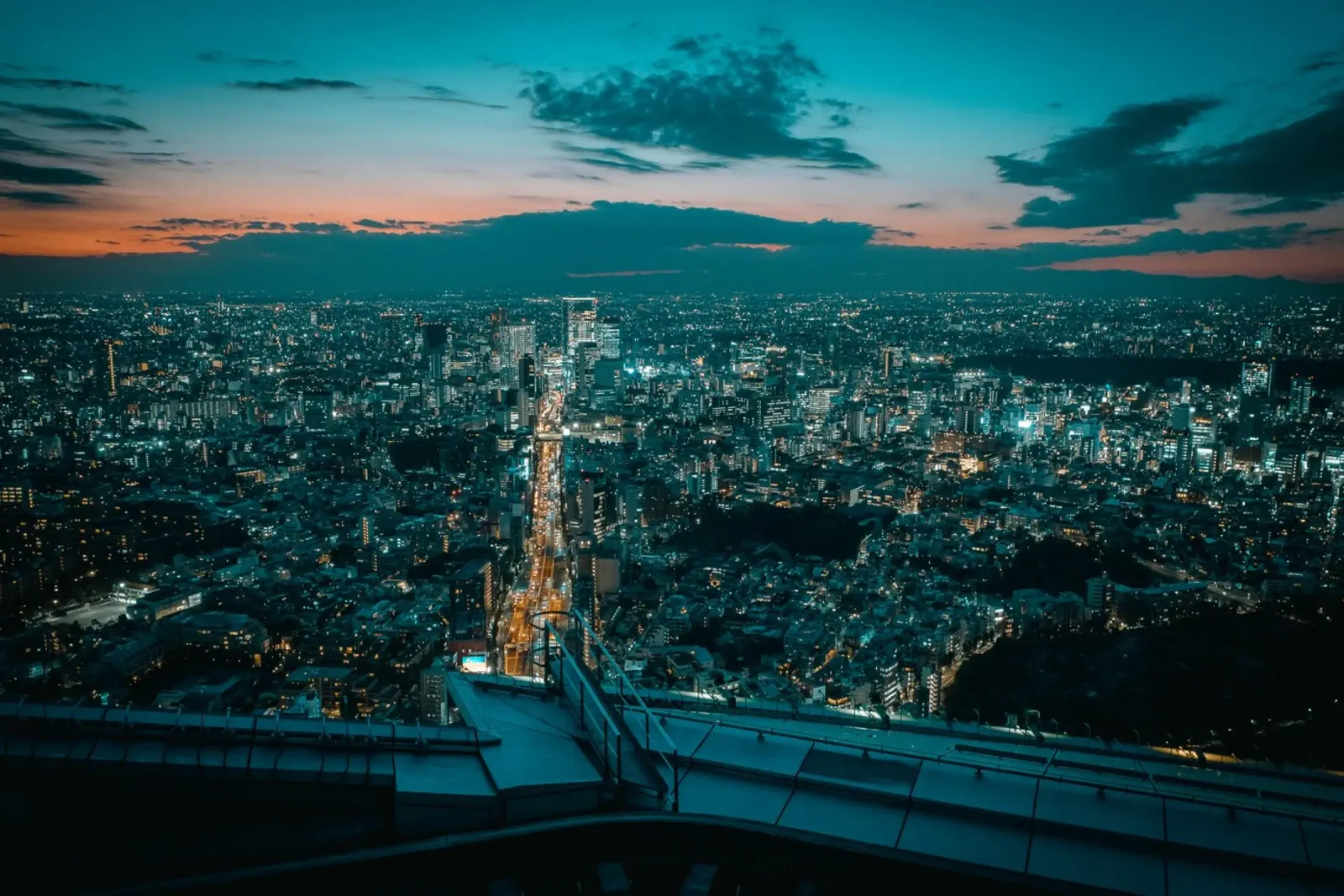 Vue nocturne de Tokyo, Japon panneau forex de Marcel Bisig
