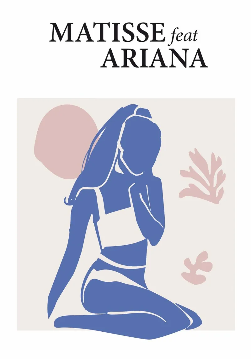 Matisse feat Ariana poster con telaio in legno da Dikhotomy