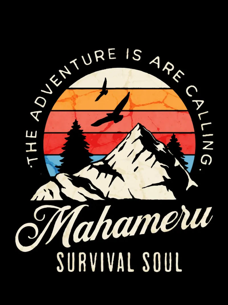 Anima di sopravvivenza Mahameru poster con telaio in alluminio da Gunawan Rb