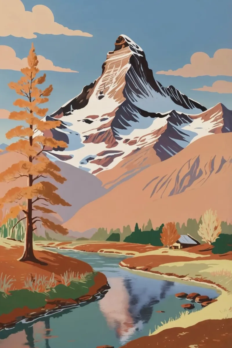 Cervin : Automne doré | Oeuvre 1 poster de AlbertKlee