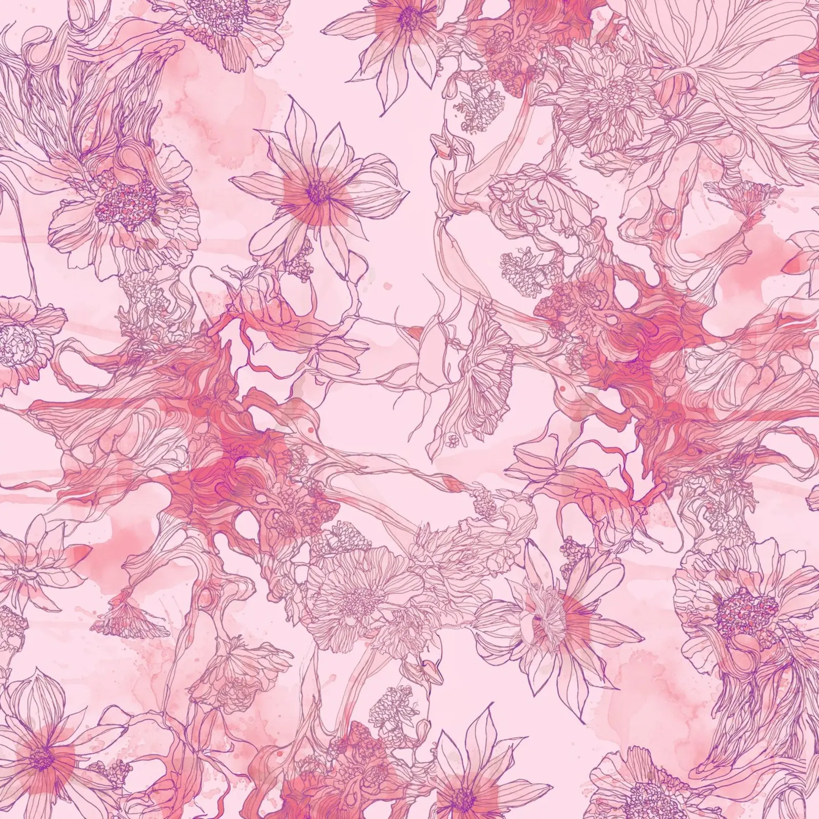jungle pink 2 alu-dibond by k i m