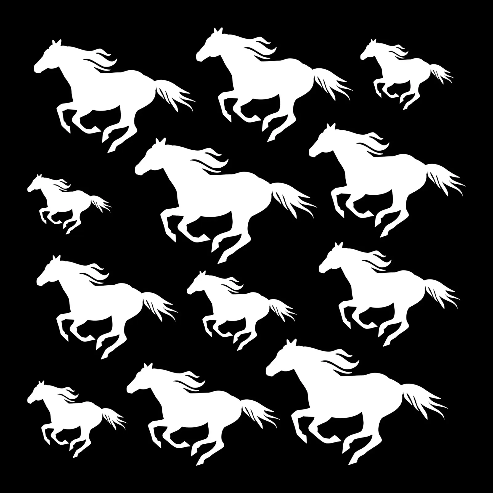 Running wild horses pellicola backlit da baobabprintstore